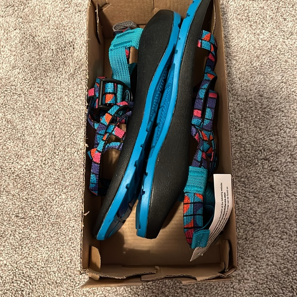Chaco Unisex Kids ZX1 Ecotread J180264 Sport Sandals Break Teal Blue You… - Picture 2 of 14